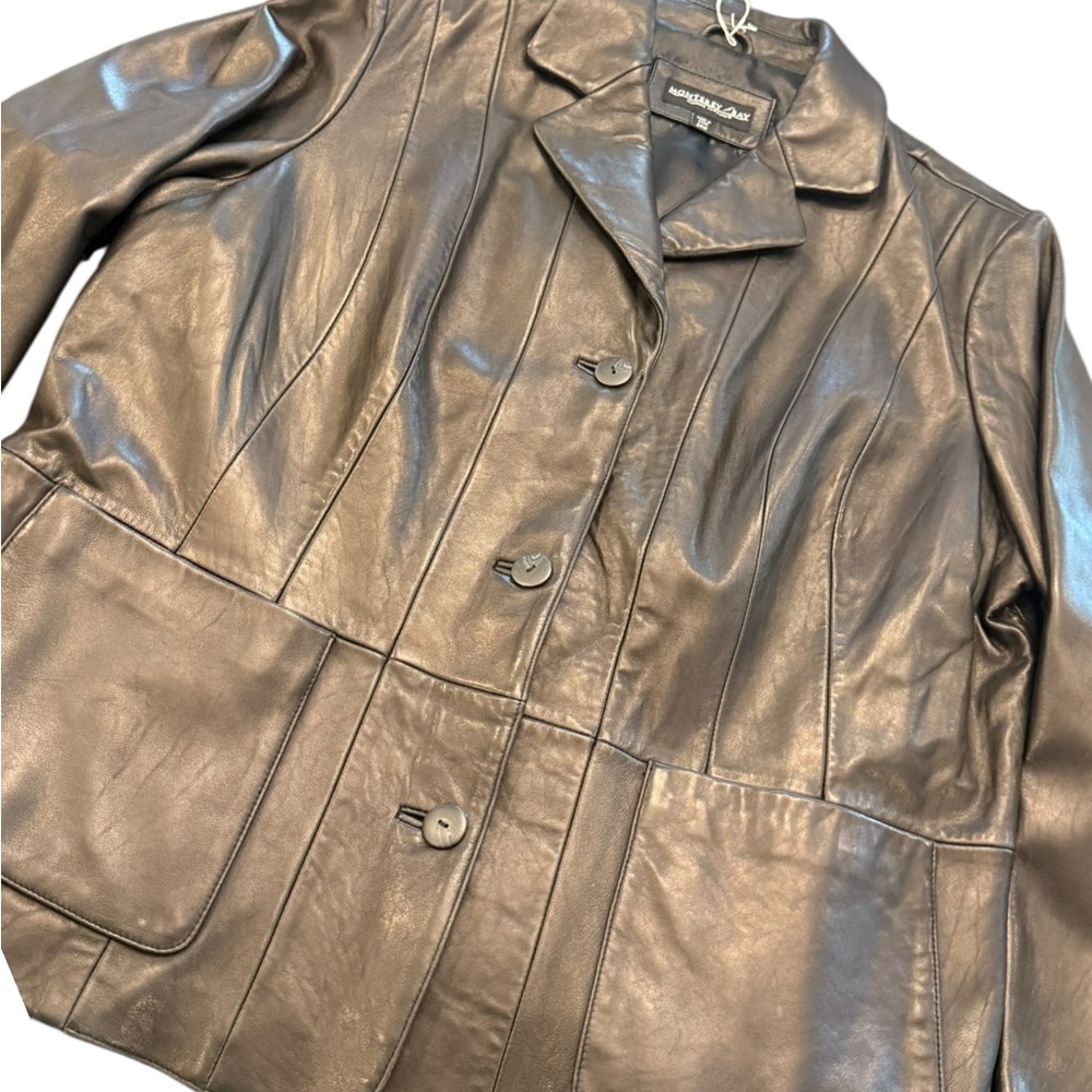 Butter Soft Black Light Leather Jacket Monterey Bay Size‎ 24 Sleek City Boho